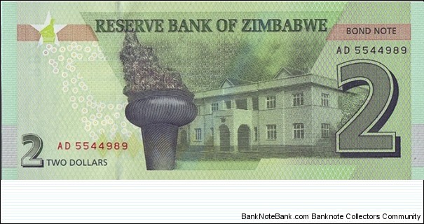 Banknote from Zimbabwe year 2016