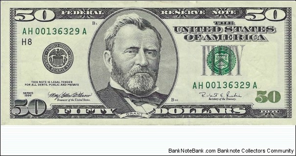 USA 50 Dollars
(Federal Reserve Note) Banknote