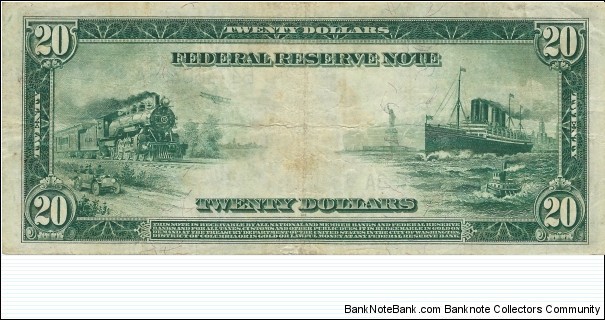 Banknote from USA year 1914