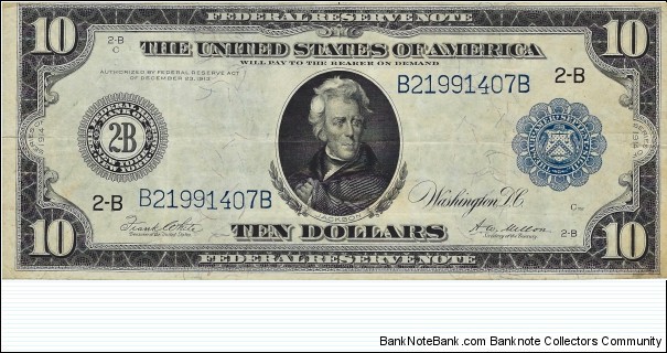 USA 10 Dollars
1914
Federal Reserve Note Banknote
