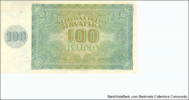 Banknote from Croatia year 1941