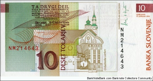 Banknote from Slovenia year 1992