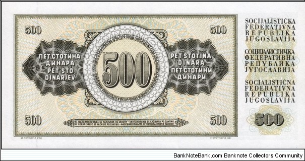 Banknote from Yugoslavia year 1981