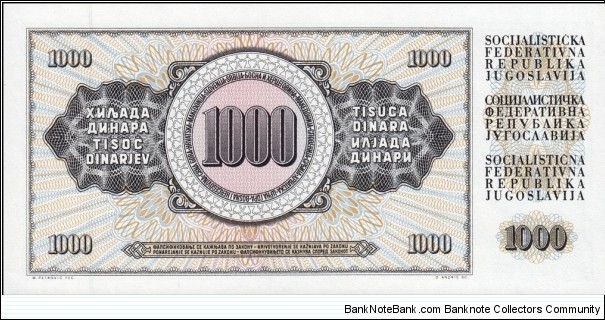 Banknote from Yugoslavia year 1981