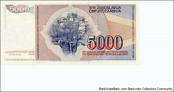 Banknote from Yugoslavia year 1985