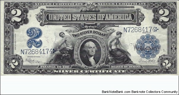 USA 2 Dollars
1899
Silver Certificate Banknote