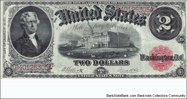 USA 2 Dollars
(United States Note) Banknote