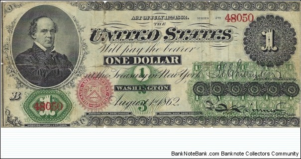 USA 1 Dollar
1862
Treasury Note Banknote