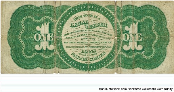 Banknote from USA year 1862