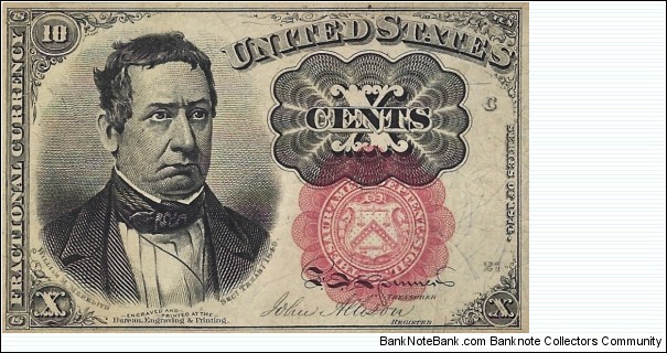 USA 10 Cents
1874
Fractional Currency Banknote