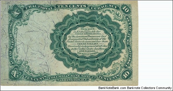 Banknote from USA year 1874