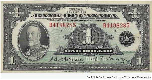 CANADA 1 Dollar
1935 Banknote