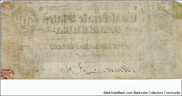 Banknote from USA year 1864