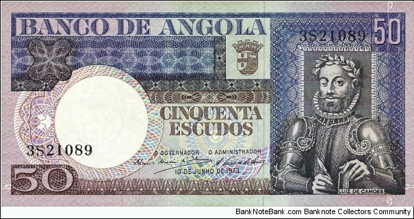 ANGOLA 50 Escudos
1973 Banknote