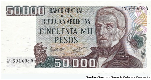 ARGENTINA 50,000 Pesos
1979 Banknote