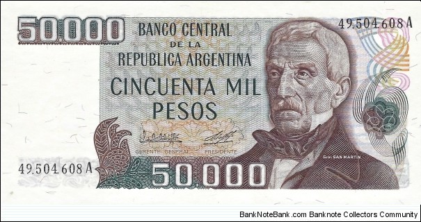 ARGENTINA 50,000 Pesos Banknote