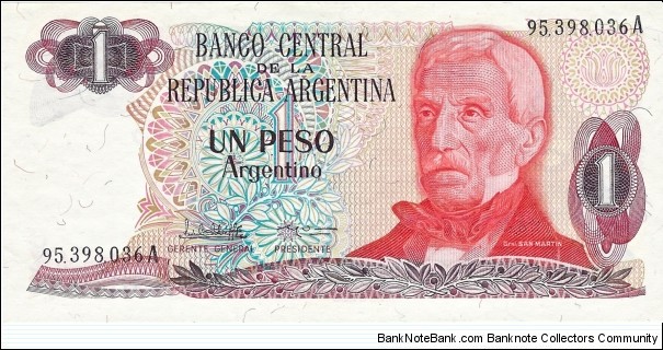 ARGENTINA 1 Peso Argentino Banknote