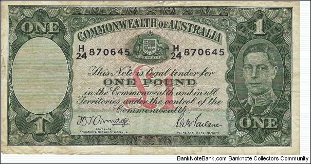 AUSTRALIA 1 Pound
 Banknote