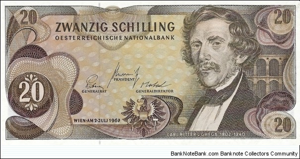AUSTRIA 20 Schilling
1967 Banknote