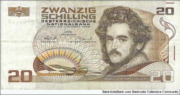 AUSTRIA 20 Schilling
1986 Banknote