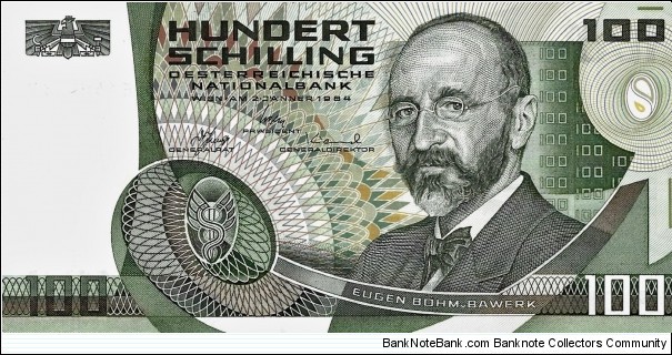 AUSTRIA 100 Schilling
1984 Banknote