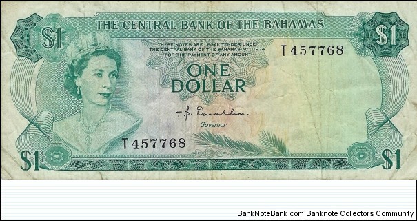 BAHAMAS 1 Dollar
1974 Banknote