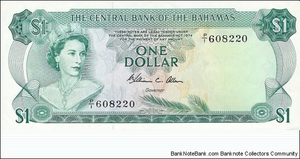 BAHAMAS 1 Dollar
 Banknote