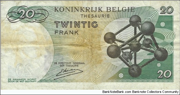 Banknote from Belgium year 1964