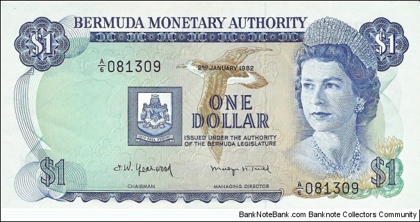 BERMUDA 1 Dollar
 Banknote