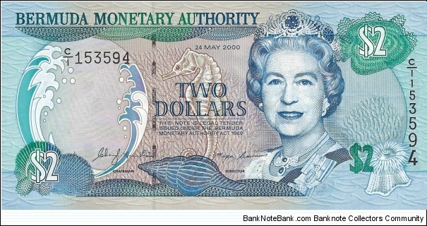 BERMUDA 2 Dollars
 Banknote