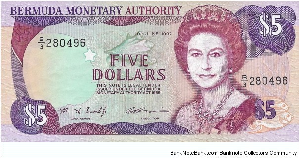 BERMUDA 5 Dollars
 Banknote