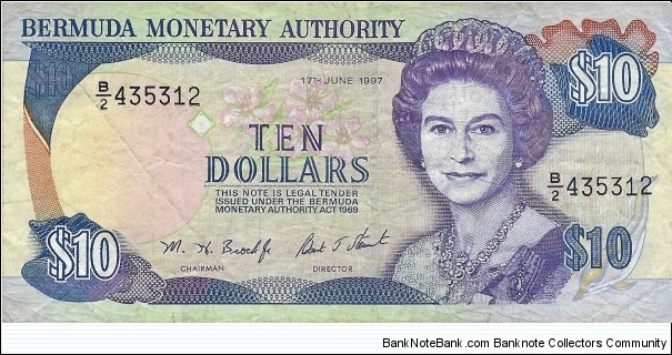 BERMUDA 10 Dollars
 Banknote