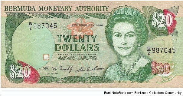 BERMUDA 20 Dollars
 Banknote