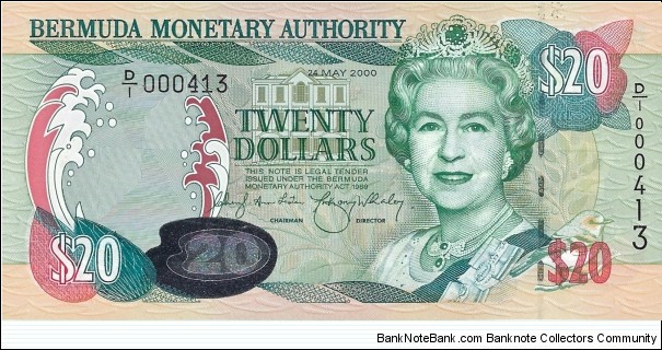 BERMUDA 20 Dollars
 Banknote
