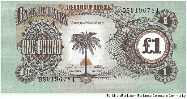 BIAFRA 1 Pound
1969 Banknote