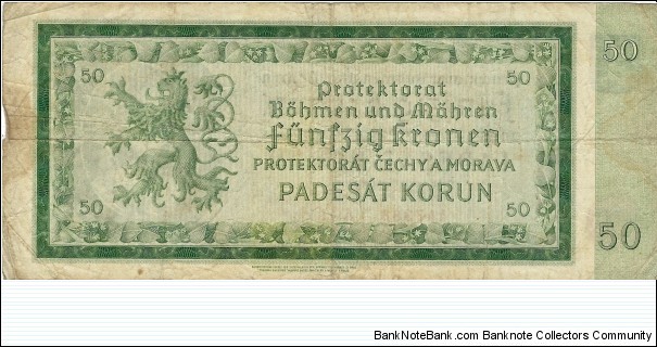 Banknote from Czech Republic year 1940