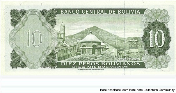 Banknote from Bolivia year 1962