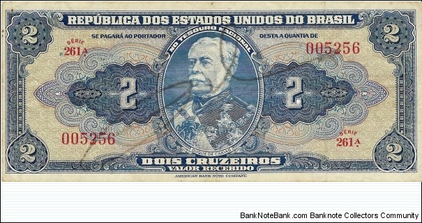 BRAZIL 2 Cruzeiros
 Banknote