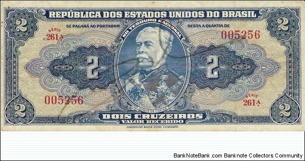 BRAZIL 2 Cruzeiros
1944 Banknote