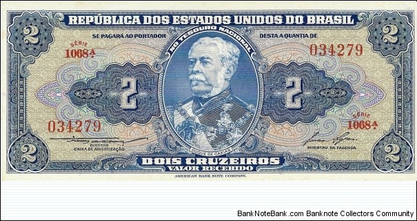BRAZIL 2 Cruzeiros
 Banknote