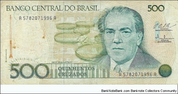 BRAZIL 500 Cruzados
 Banknote