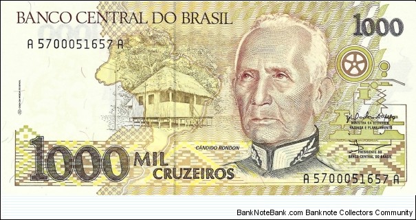 BRAZIL 1000 Cruzeiros
 Banknote