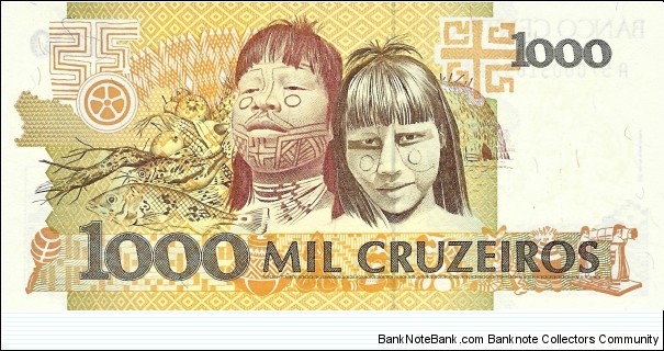 Banknote from Brazil year 1990