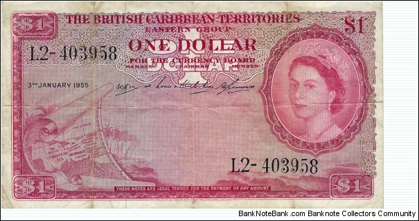 BRITISH CARIBBEAN TERRITORIES
1 Dollar
 Banknote