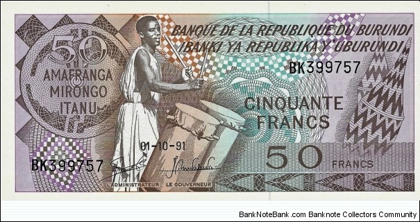 BURUNDI 50 Francs
 Banknote