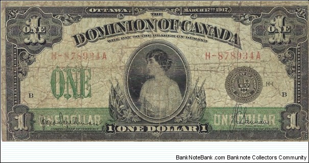 CANADA 1 Dollar
 Banknote