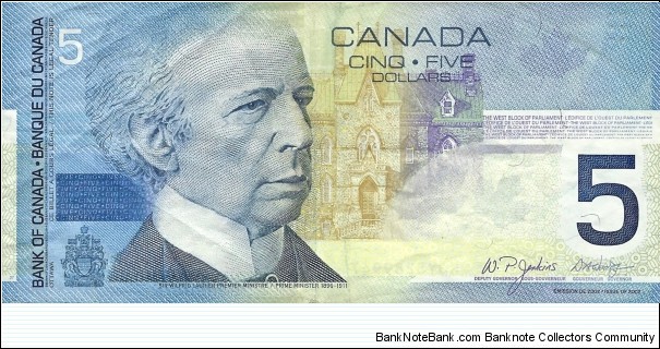 CANADA 5 Dollars 
2005 Banknote