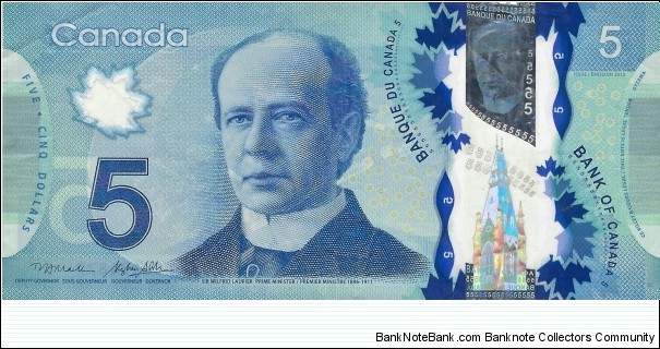 CANADA 5 Dollars
2013 Banknote