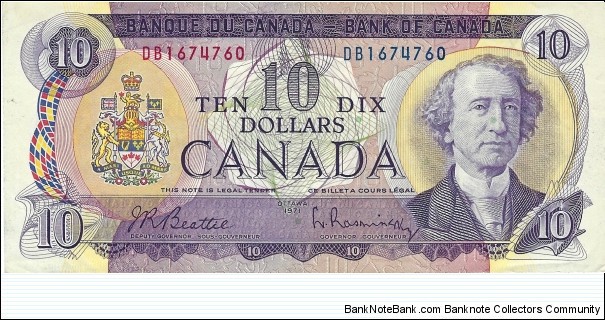 CANADA 10 Dollars
1971 Banknote