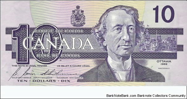CANADA 10 Dollars
1989 Banknote